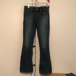 american eagle flared denim jeans / size 8